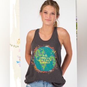 Natural Life So Soft Grey Rasorback Top